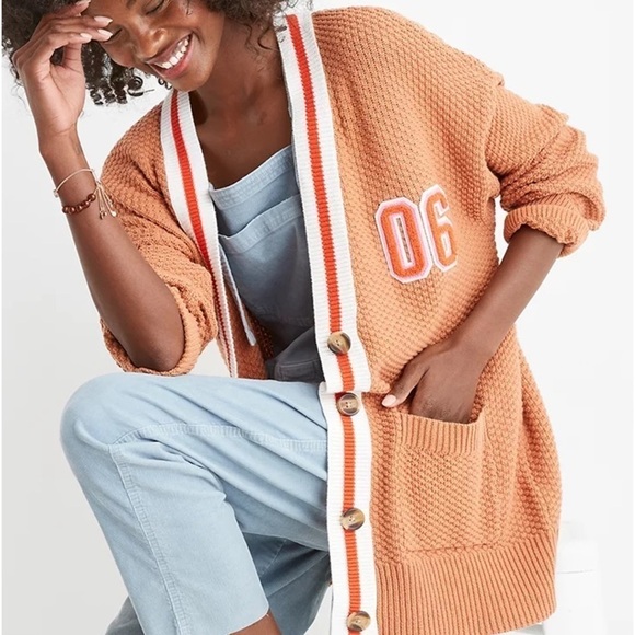 NWOT Aerie Varsity Cardigan Brown medium - Picture 10 of 14